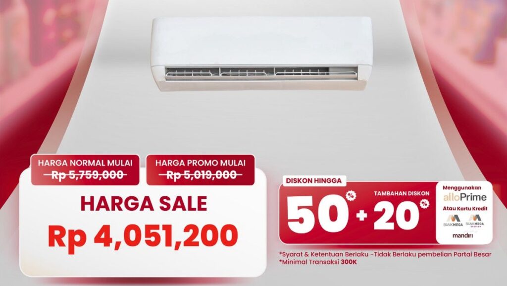 Transmart Banting Harga AC Split 1 PK Spesial Full Day Sale
