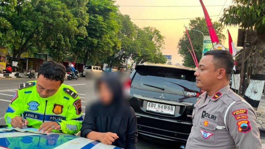 Polres Sragen Menilang Pengemudi Pajero Berpelat Nomor Cuan Cenderung Cabul