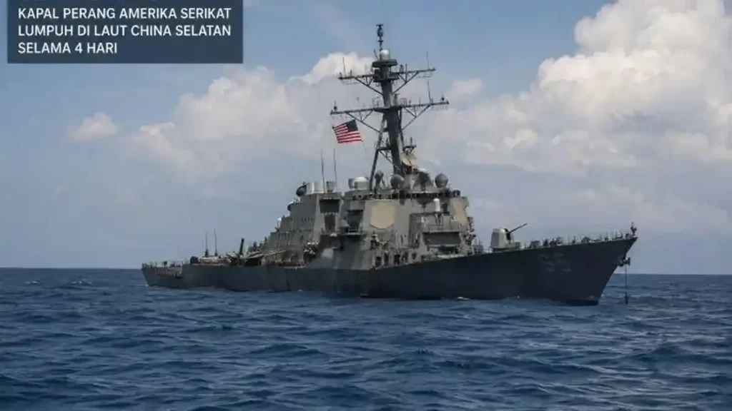 Kapal Perang USS Benfold Lumpuh Empat Hari di Laut China Selatan