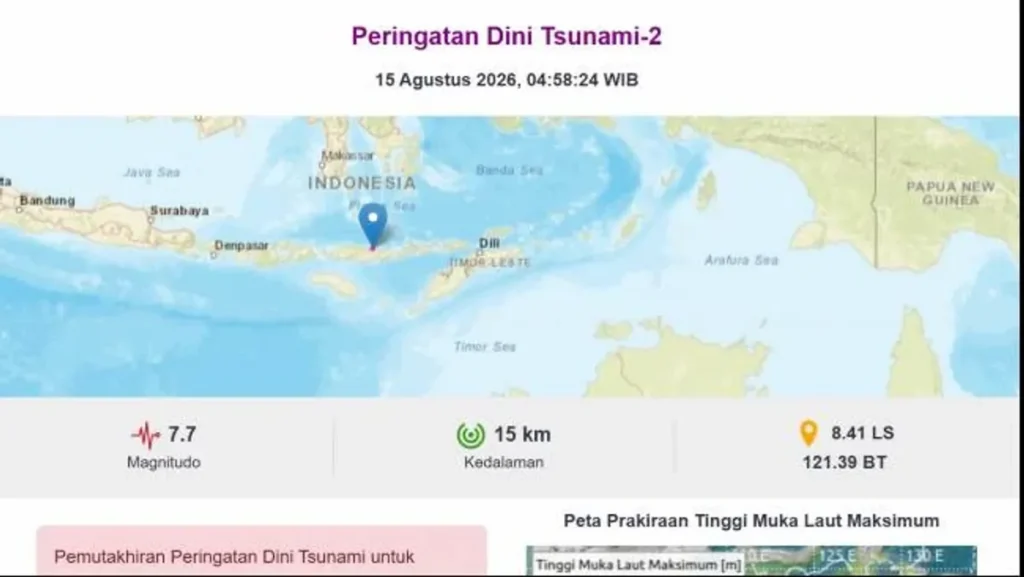 BMKG Tetapkan Delapan Wilayah Siaga Tsunami Usai Gempa NTT
