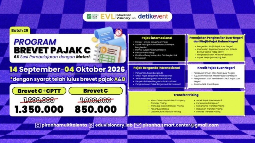 Brevet Pajak C Batch 26 Dibuka untuk Pendalaman Pajak Internasional
