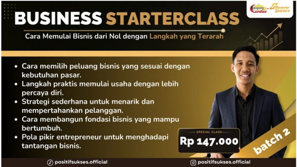 Lampung Cerdas Buka Business Starter Class Batch 2 untuk Pemula