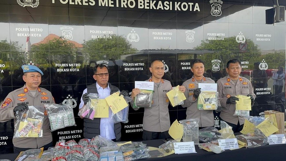 Polres Metro Bekasi Kota Bongkar 99 Kasus Narkoba