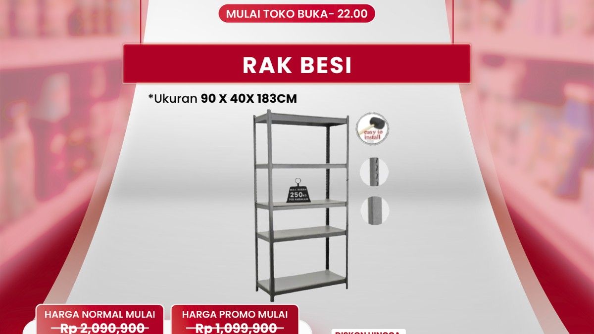 Diskon Rak Besi Transmart Full Day Sale Tembus Rp 1,2 Juta