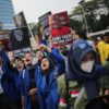 Aksi Demo BEM UI Diwarnai Perdebatan dan Aksi Saling Dorong
