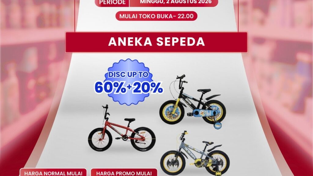 Transmart Full Day Sale Gelar Diskon Sepeda Hingga Ratusan Ribu Rupiah