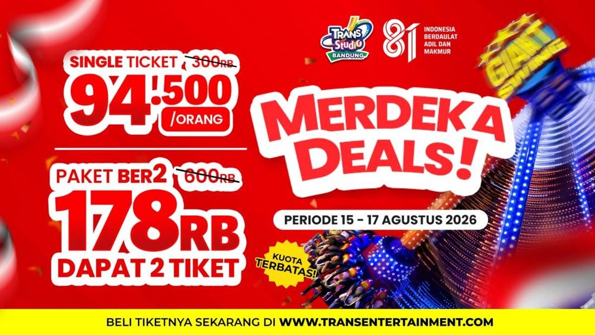 Trans Studio Bandung Tawarkan Promo Merdeka Deals untuk Liburan Singkat