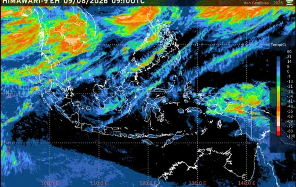 BMKG Prakirakan Hujan Lebat Terjang Riau Hingga Papua Pada 10 Agustus 2026
