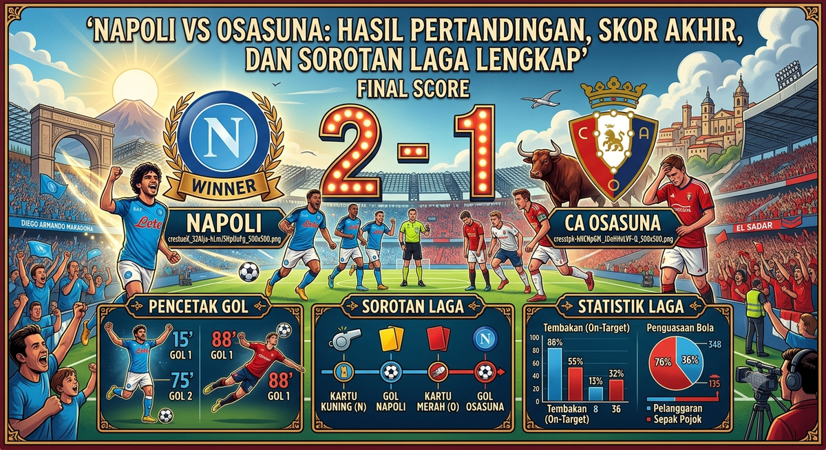 Napoli Kalahkan Osasuna dan Persiapkan Laga Uji Coba Terakhir