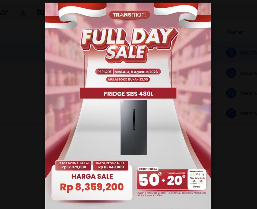 Transmart Gelar Full Day Sale Minggu 9 Agustus 2026