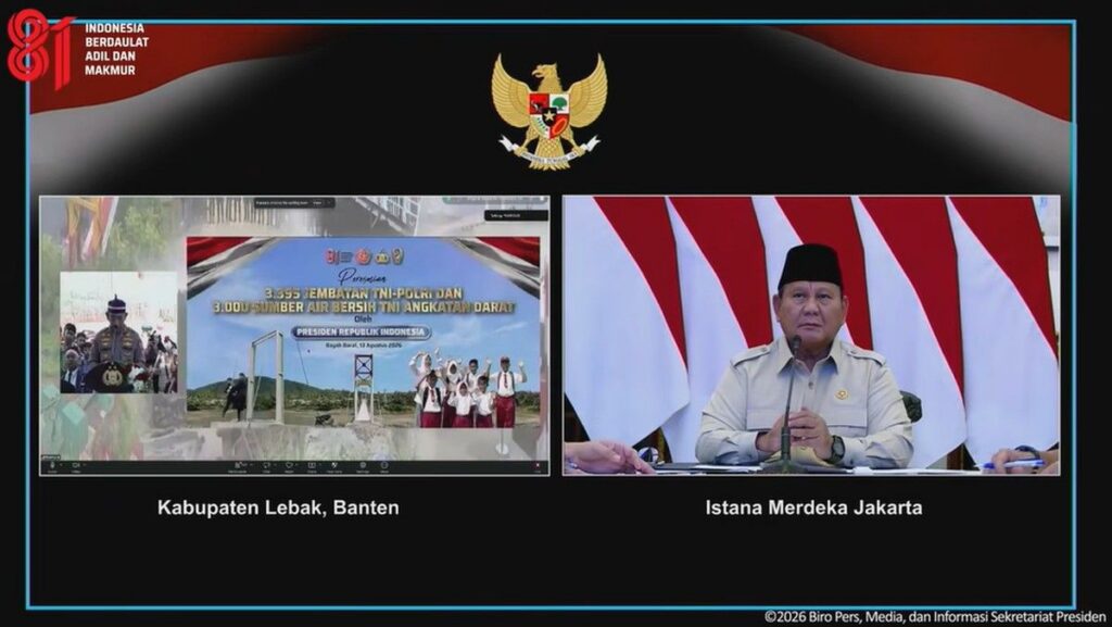 Presiden Prabowo Resmikan Ribuan Jembatan dan Sumber Air TNI Polri