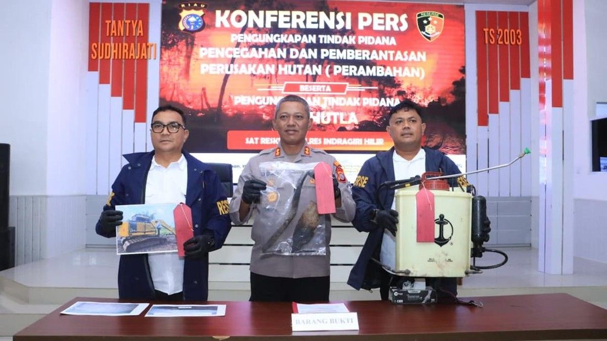 Polres Inhil Tangkap Dua Tersangka Kasus Karhutla dan Perambahan Hutan