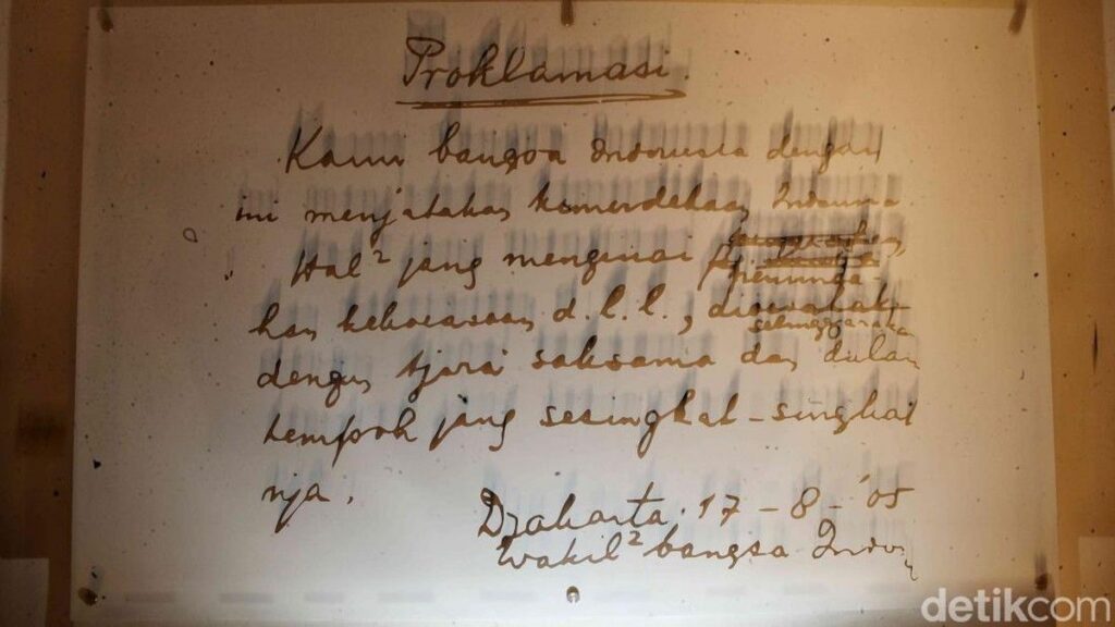 Sejarah dan Isi Naskah Proklamasi Kemerdekaan Indonesia Tahun 1945