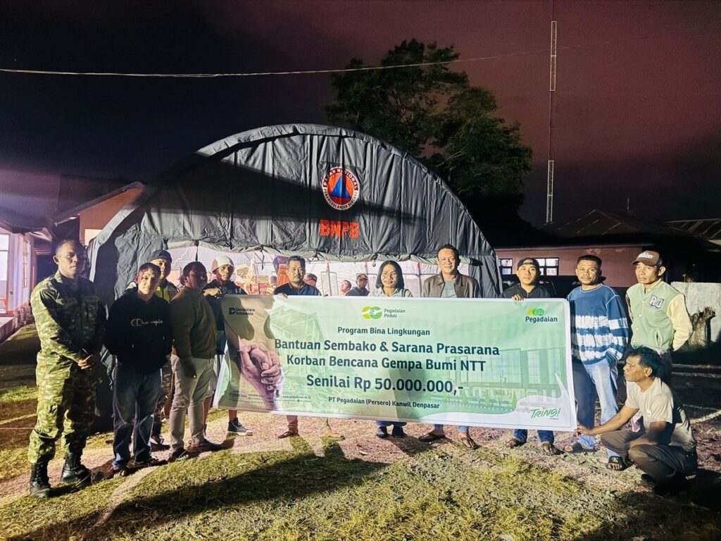 Pegadaian Salurkan Bantuan Logistik untuk Korban Gempa Flores NTT