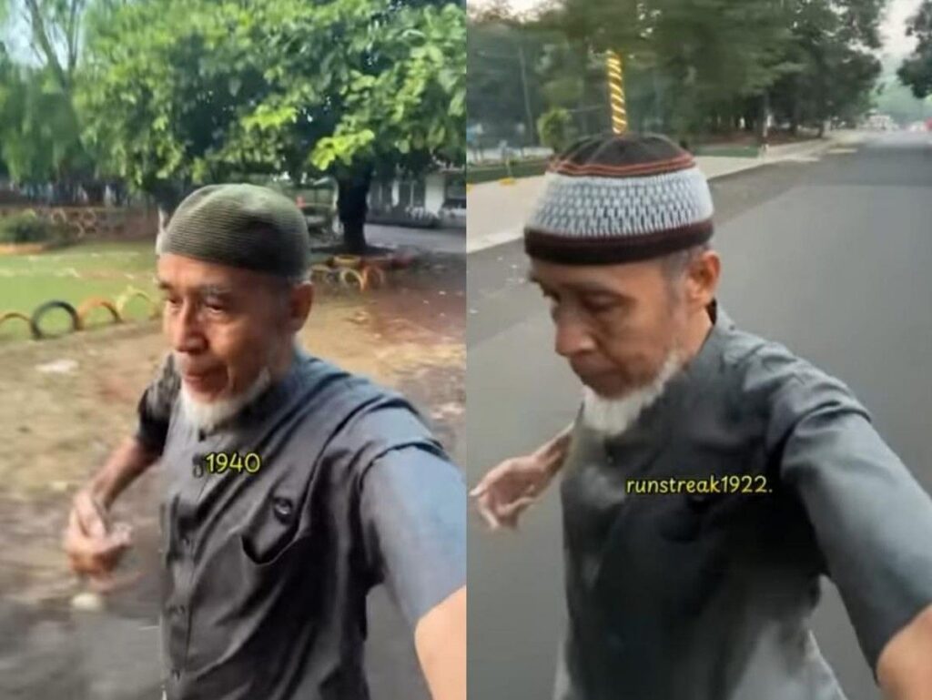 Kakek di Tangerang Selatan Raih Catatan Lari Konsisten 1.940 Hari
