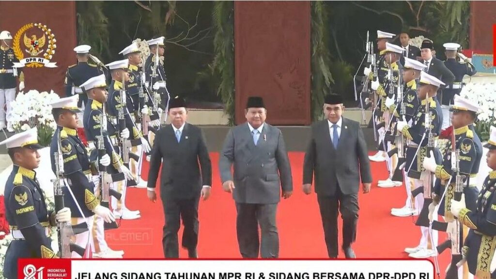 Prabowo Subianto Hadiri Sidang Tahunan MPR 2026 dan Sampaikan Pidato