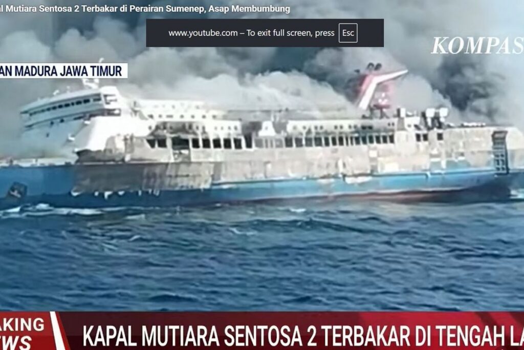 KM Mutiara Sentosa 2 Terbakar di Sumenep Evakuasi Penumpang Berlanjut
