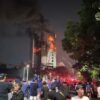 Polisi Tutup Jalan Abdul Muis Akibat Kebakaran Gedung Bapenda DKI Jakarta