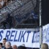 Banner Hertha BSC Tutup Fluchttor Ruhrstadion