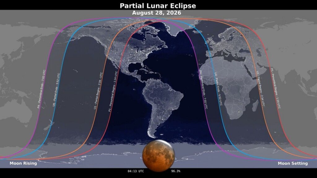 Gerhana Bulan Sebagian Terjadi Malam 27-28 Agustus 2026 di Beberapa Wilayah