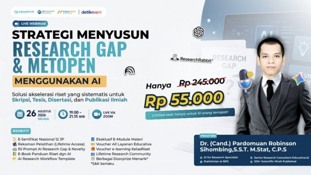 Educativa Gelar Webinar Strategi Research Gap dan Metode Penelitian AI