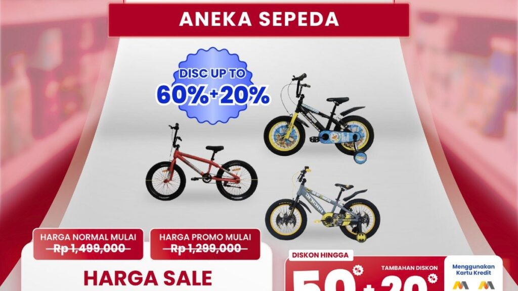 Transmart Gelar Full Day Sale Tawarkan Diskon Sepeda hingga 60 Persen