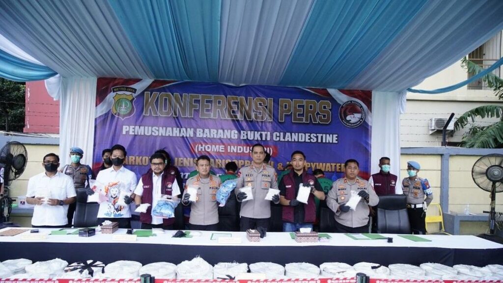 Polres Metro Jakbar Musnahkan Bahan Baku Narkotika Senilai Rp119 Miliar