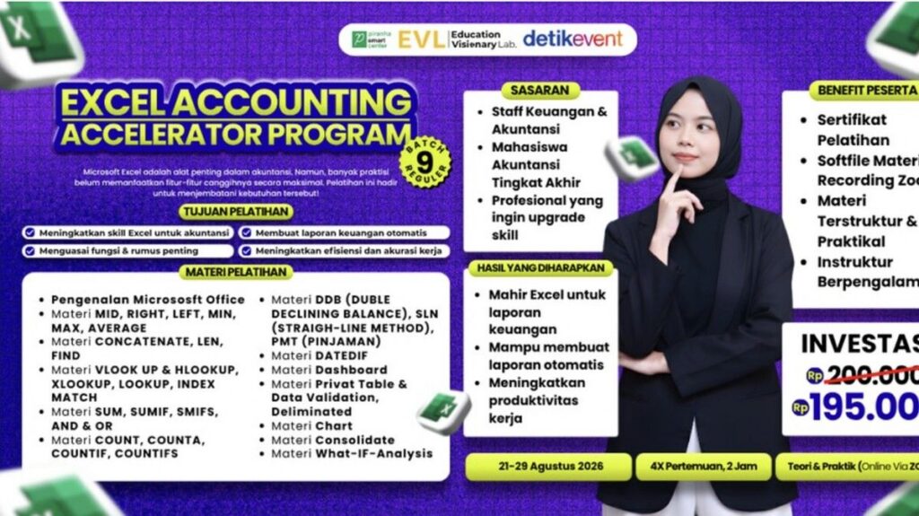 PSC Buka Program Excel Accounting Accelerator Khusus Pekerja Kantoran