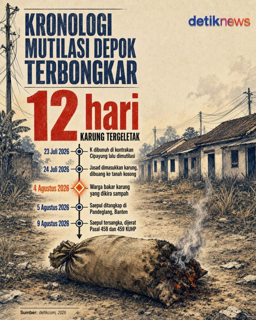 Polisi Tangkap Pelaku Pembunuhan dan Mutilasi Pria di Depok